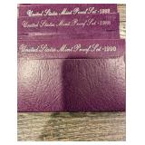 United States Mint Proof Set - Multi-Year Collection (1985-1990) Purple Packaging (Lot Of 10)