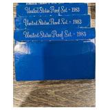 United States Proof Sets - Assorted Years 1970-1983 (Lot Of 10)