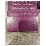 United States Mint Proof Sets Lot - 1984-1990 in Purple Card Packaging (Lot Of 10)
