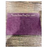 United States Mint Proof Sets Lot - 1984-1990 in Purple Card Packaging (Lot Of 10)