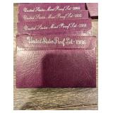 United States Mint Proof Set Collection (1984-1993) Purple Card Packaging (Lot Of 10)