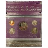 United States Mint Proof Sets Purple Card Boxes - Assorted Years (Lot Of 10)