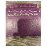 United States Mint Proof Sets Purple Card Boxes - Assorted Years (Lot Of 10)