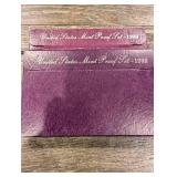 United States Mint Proof Sets Purple Card Boxes - Assorted Years (Lot Of 10)