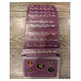 United States Mint Proof Set - Assorted Years (1984-1992) (Lot Of 10)