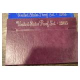 United States Proof Sets Lot - 1974, 1975, 1978, 1979, 1983, 1985 with Red Display Case