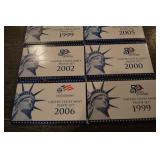 United States Mint Proof Sets - 50 State Quarters, Lot of 8 (1999-2006)