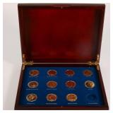 Lot of Tribute Coins w/ Cases - Gold, Silver