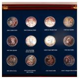 Lot of Tribute Coins w/ Cases - Gold, Silver
