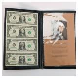 Lot of 5 Uncut Sheets of Currency