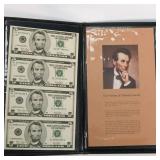 Lot of 5 Uncut Sheets of Currency