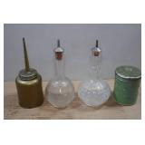 Antique Barber Bottles and Shaker