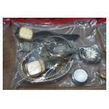 Assorted Collectibles - Watches, Toys, Belt Buckle, Elgin Alarm Clock