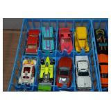 Hot Wheels Die Cast Cars in Storage Trays