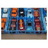 Hot Wheels Die Cast Cars in Storage Trays
