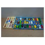 Hot Wheels Die Cast Cars in Storage Trays