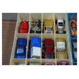 Hot Wheels Die Cast Cars in Storage Trays