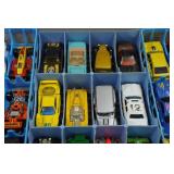 Hot Wheels Die Cast Cars in Storage Trays