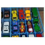 Hot Wheels Die Cast Cars in Storage Trays