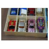 Hot Wheels Die Cast Cars in Storage Trays