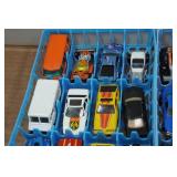 Hot Wheels Die Cast Cars in Storage Trays
