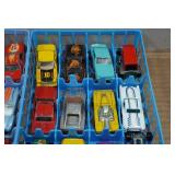Hot Wheels Die Cast Cars in Storage Trays