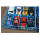 Hot Wheels Die Cast Cars in Storage Trays