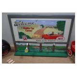 Assoted Kiddie Car Pedal Car Toys and Billboard
