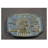 Vintage Gold Tone 100 Years of Liberty Belt Buckle
