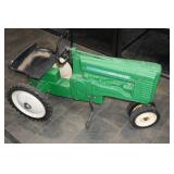 Vintage Cast Iron John Deere Pedal Tractor Ride-On Toy