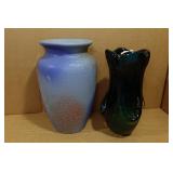 Colored Glassware - Vases and Dish