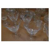 Assorted Clear Glassware - Pitcher, Wine Glasses, Flutes, Dishes