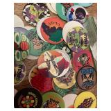 Pogs Lot - Assorted Vintage Milk Caps With Cartoon Artwork