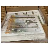 Mourning Dove Prints - Framed Woodland Scene with Birds (Set of Prints)