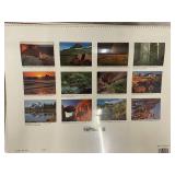 Hoyle National Parks Deluxe Calendars - 1992 Calendar Set with 12 Framing Prints (Lot of 2)