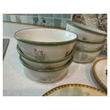 Johnson Bros Turkey Platter, Crate & Barrel Fall Plates & Sonona Holly Green Design Bowls