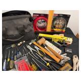 Lots of Great Tools--Chisels, Craftsmen, Ryobi Laser Level, Spiral Ratchet Screw Driver, Metal Grabbers, Etc.