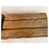 Two Solid Log End Table/Bench