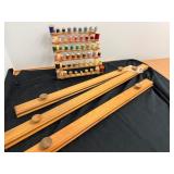 Wall Quilt Racks & Wooden Spool Holder