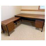 Solid Built Executive Desk With Wing