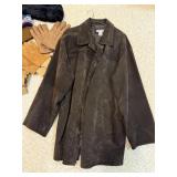Vintage Leather Gloves, Leather/Suede Coat