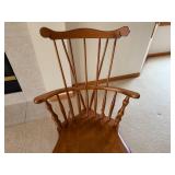 Vintage Rocker Chair & Attractive Wool Blend Afghan