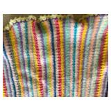 Vintage Rocker Chair & Attractive Wool Blend Afghan