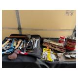 Collection of Misc. Tools Including Ax, Screwdriver Set, Nails, Etc.