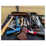 Collection of Misc. Tools Including Ax, Screwdriver Set, Nails, Etc.