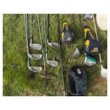 Golf Clubs in A Golf Bag, Ice Bucket, Etc.