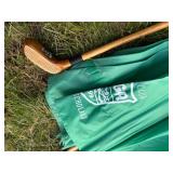 Wooden St Andrew Club From Scotland & Large Umbrella