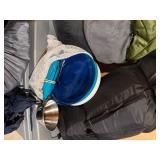 Starter or Backyard Camping Equipment-2 Person Tent, Sleeping Bags, Sleeping Pads, Mess Kit