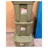 Green Storage Bins--2-18 Gallon & 30 gallon