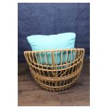 Topanga Club Chair with Ottoman - Blue/Brown - Opalhouse™ designed with Jungalow.